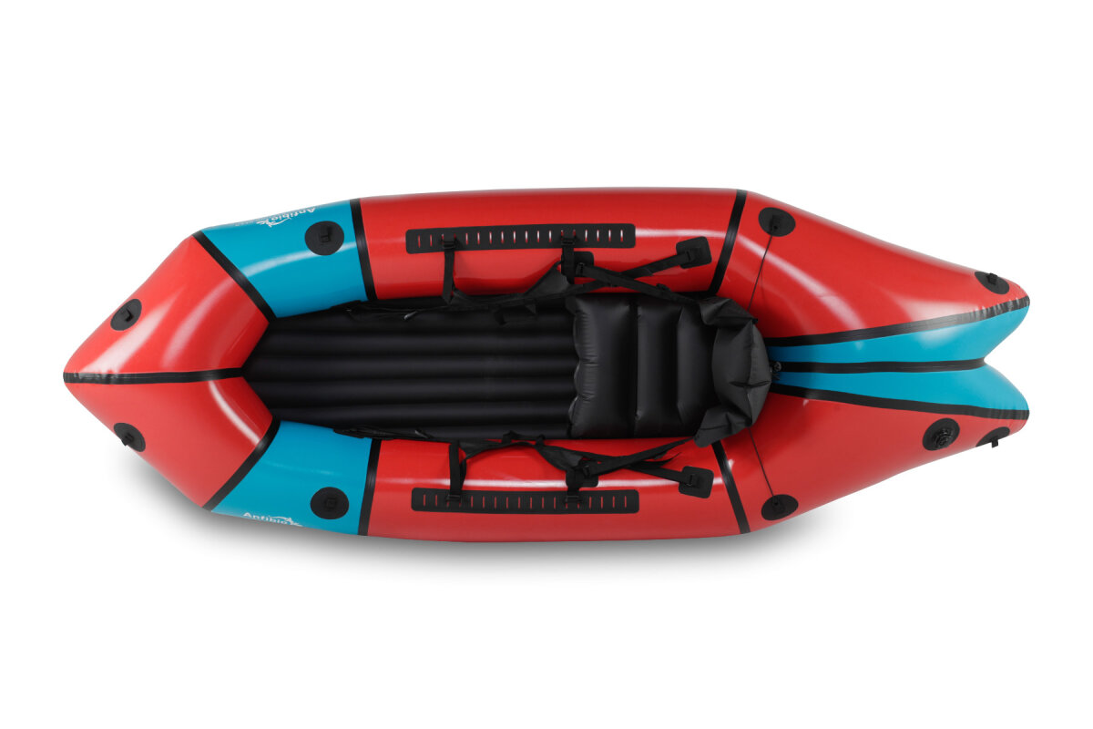 Anfibio Rebel 3KL+, flotter Packraft-Einer mit Spritzdecke